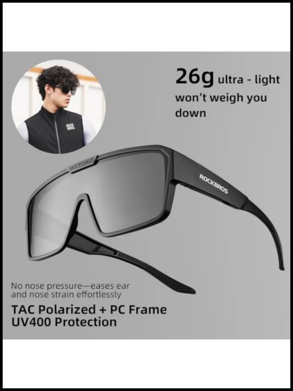 Polarized Over Glasses Sunglasses UV400 Lightweight TAC Lens Cycling